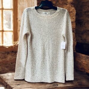 NWT Time and Tru Mixed Media Sequin Pullover Sweater